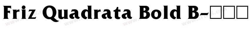 Friz Quadrata Bold B字体转换
